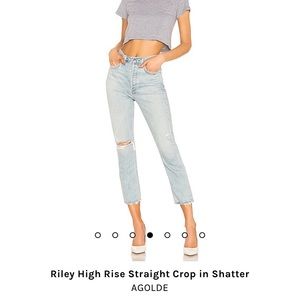 Agolde High Rise Riley Straight Cropped